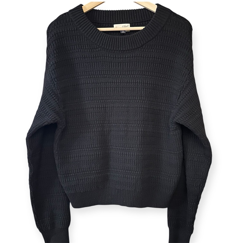 Euc Universal Thread Black Knit Pullover - image 1